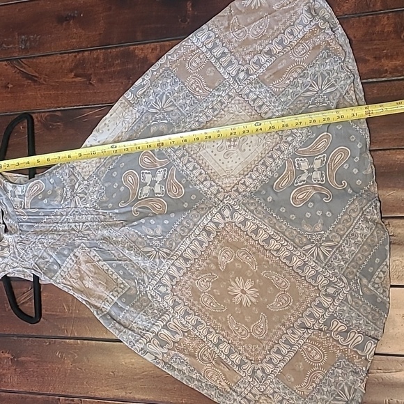 Free People Intimately Pink/Blue Muted Pallet Sleeveless Dress Size M - Picture 6 of 9